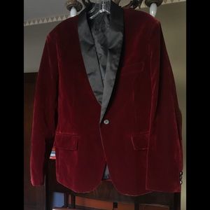New No Tags "Xavier" Velvet Slim Fit Blazer Jacket
